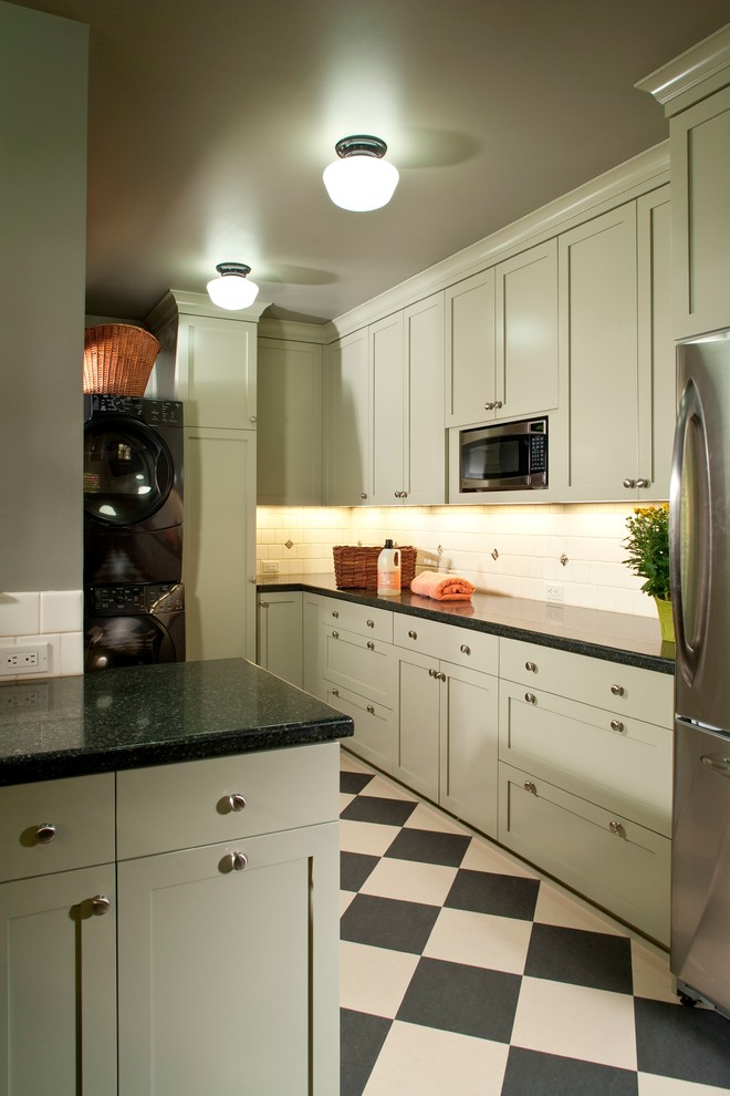Inspiration for a transitional laundry room remodel in San Francisco