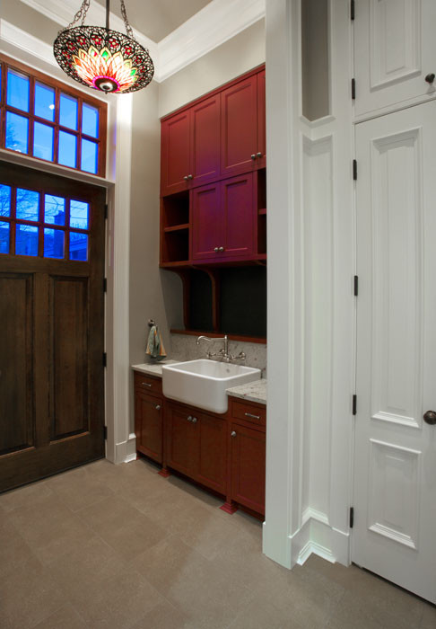 Inspiration for a contemporary utility room in Chicago.
