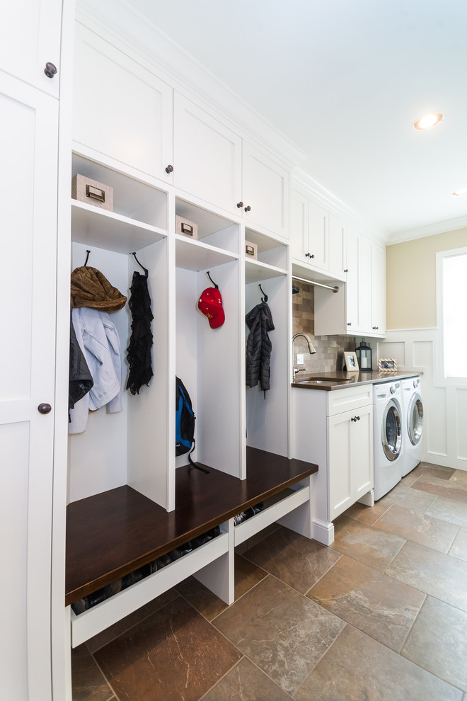 Linda&rsquo;s Mudroom + Laundry Room - Traditional - Laundry Room - Detroit