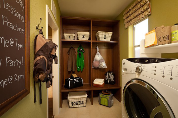 Example of a trendy laundry room design in Las Vegas