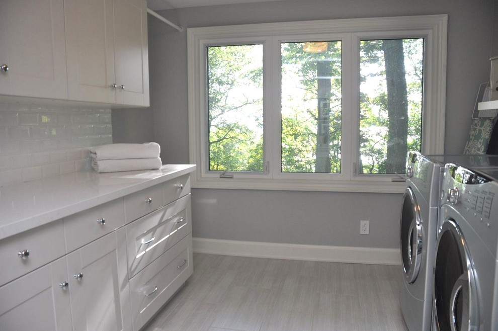 This is an example of a traditional utility room in Burlington.