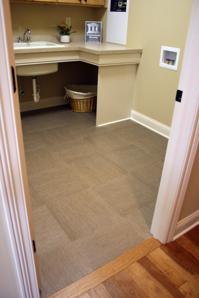 Luxury Vinyl Tile Laundry Room Contemporary Laundry Room Chicago