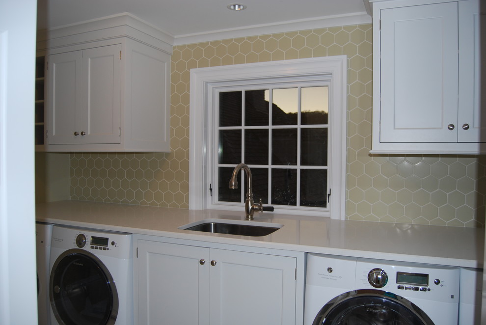 Inspiration for a timeless laundry room remodel in Newark