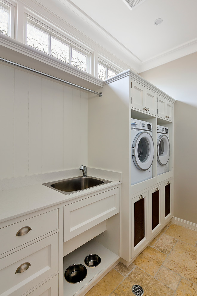 Elegant laundry room photo in Sydney
