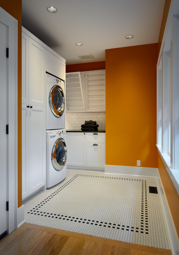 Inspiration for a craftsman laundry room remodel in Seattle