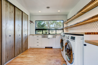 Washer and Dryer Topper, Wooden Countertop For Laundry Room by Picwoodwork