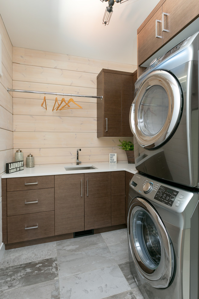 This is an example of a modern utility room in Other.