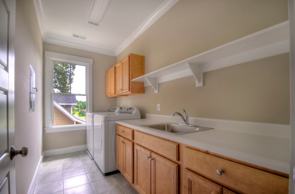 Mial Street Craftsman Laundry Room Raleigh by J. R. Huntley