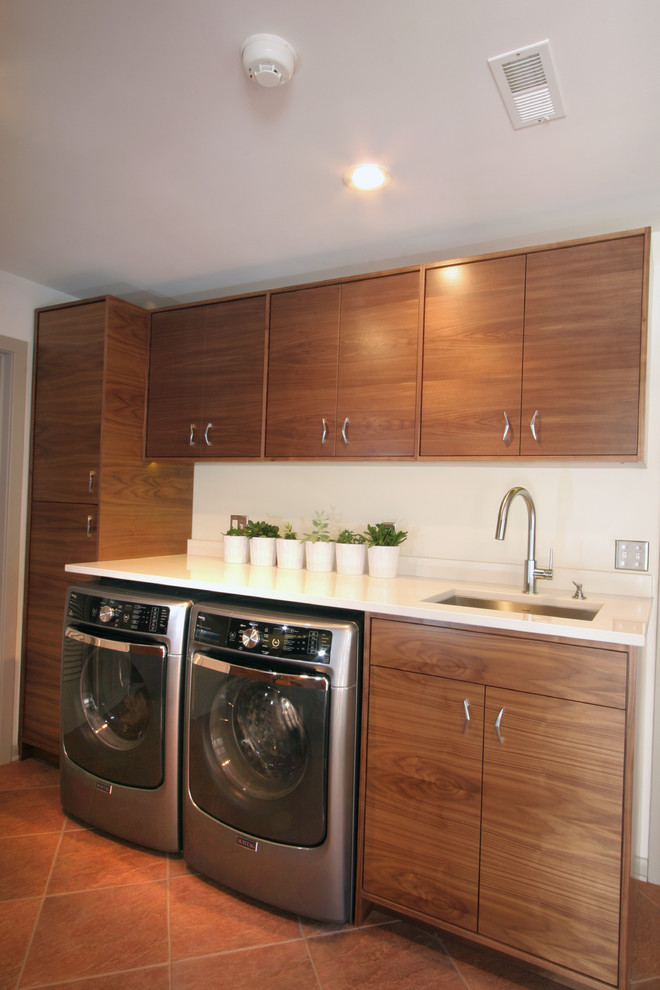 Mid Century Modern Ranch Midcentury Laundry Room Milwaukee by Froze Design Build, Inc