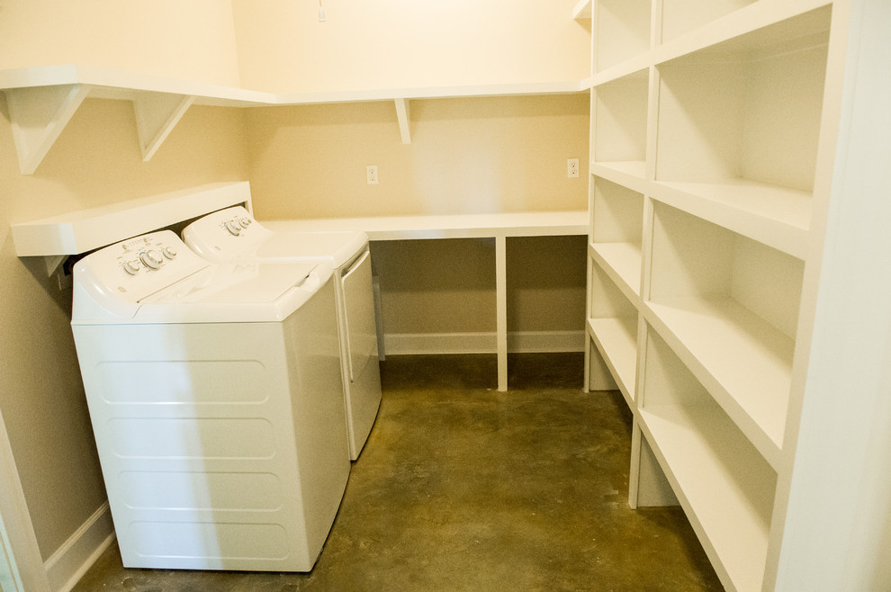 Example of an arts and crafts laundry room design in Atlanta