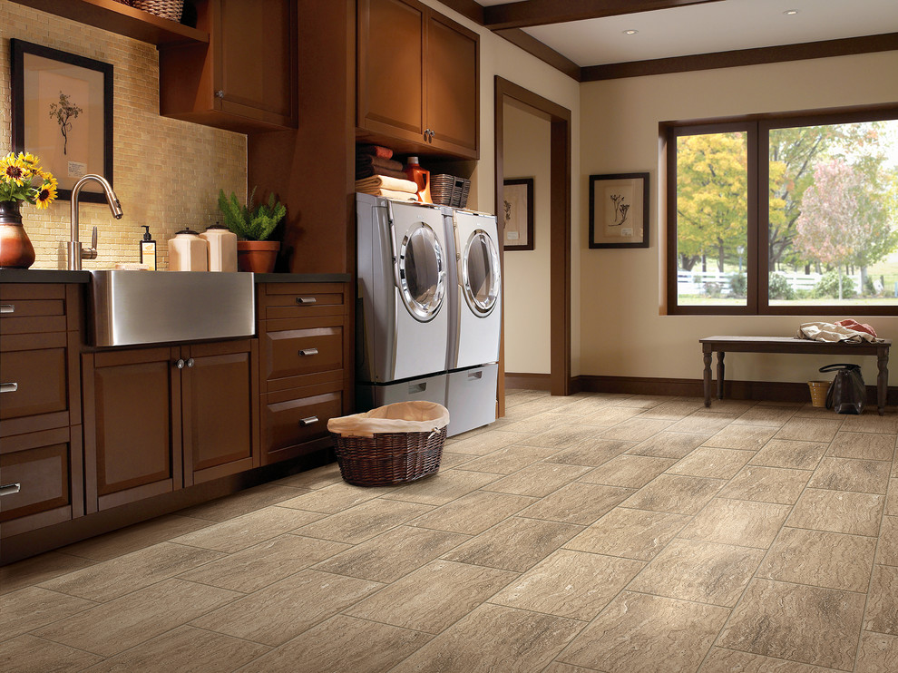 Miscellaneous Floorcoverings Eclectic Laundry Room Boston by