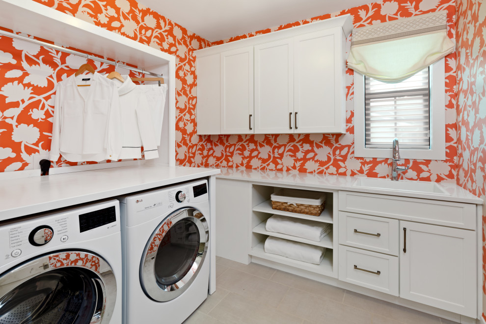 Transitional laundry room photo in Other