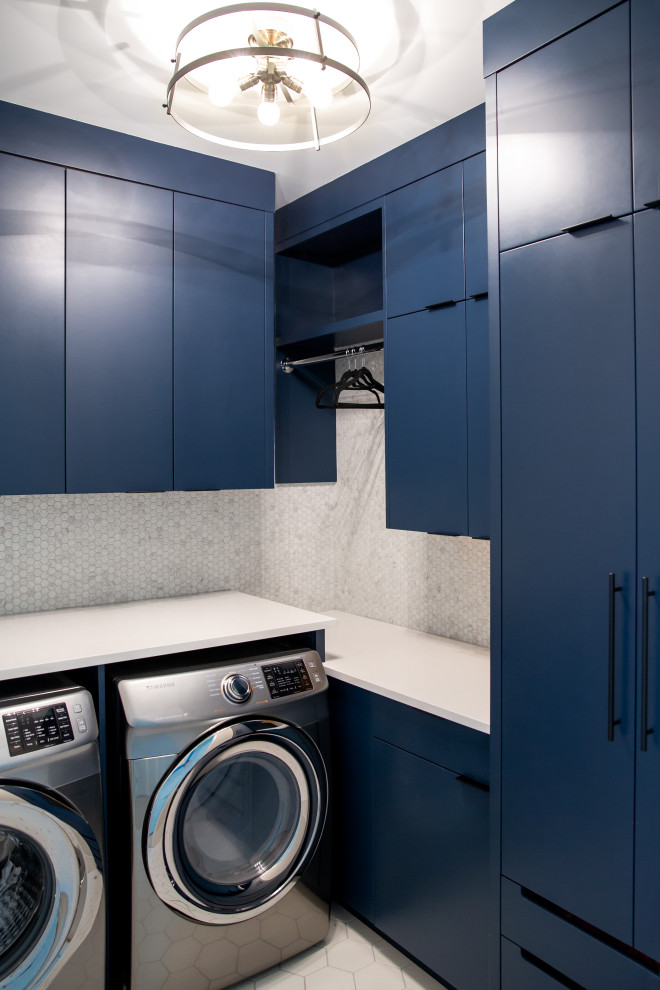 Modern MidCentury Contemporary Laundry Room Calgary by A Collaborative Design Group Houzz