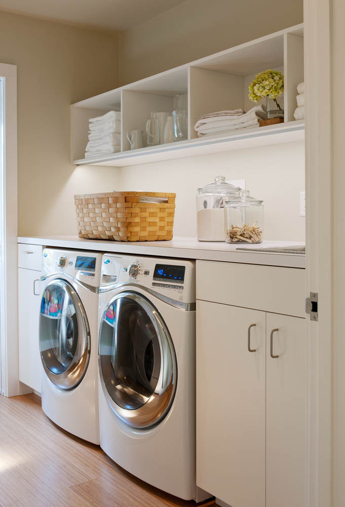 Inspiration for a timeless laundry room remodel in Burlington