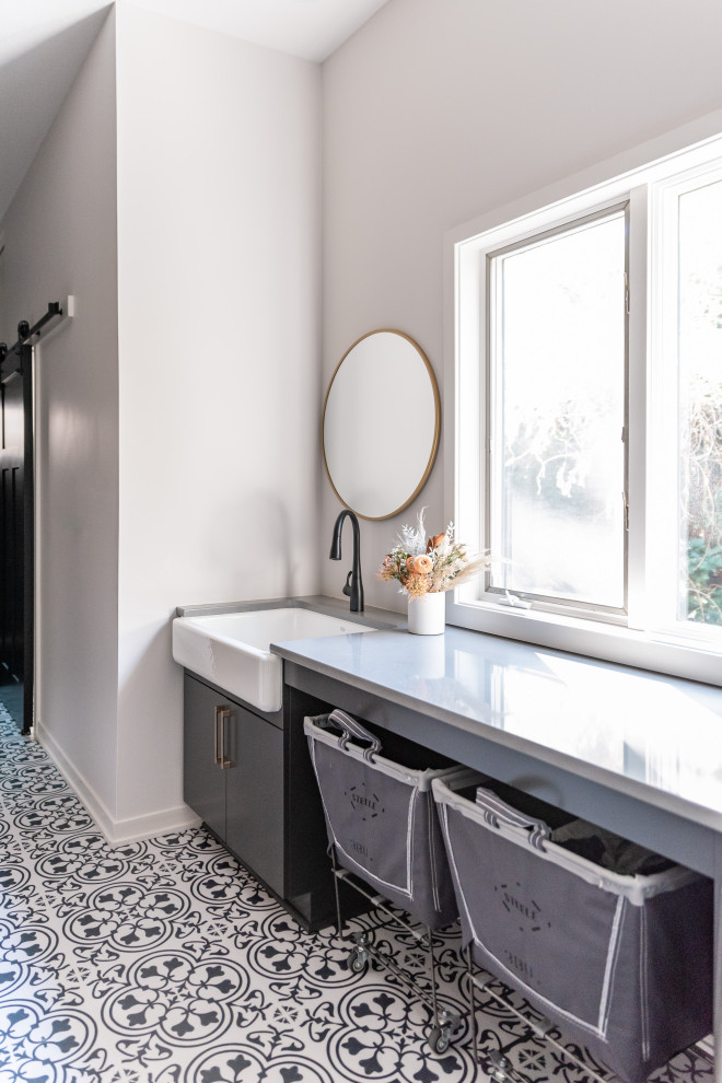 Modern Vibes Project Modern Laundry Room Omaha by CKF Co. Houzz