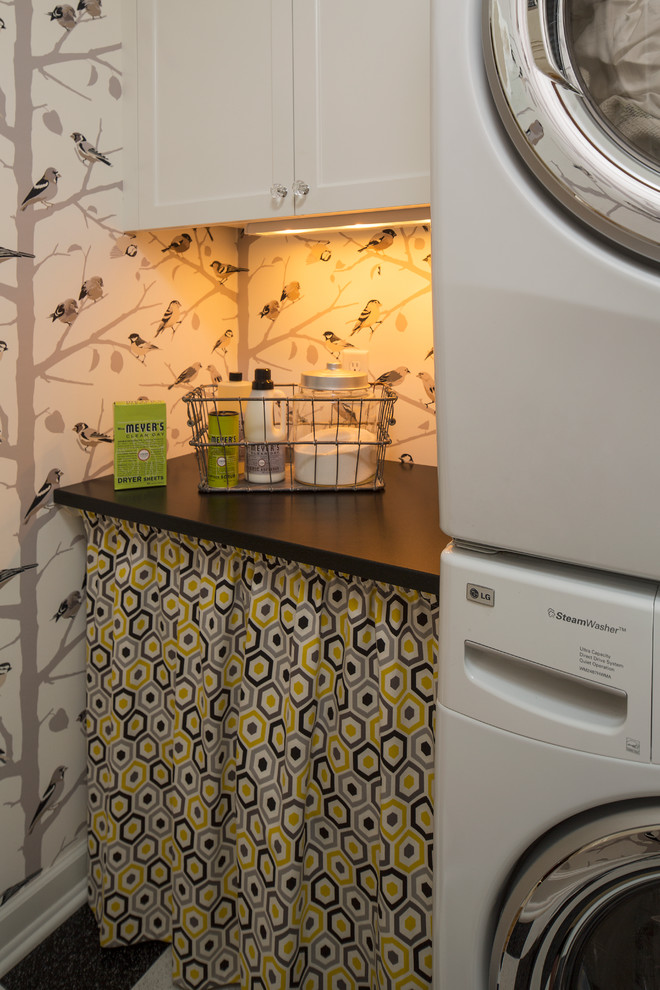 Laundry room - eclectic laundry room idea in Minneapolis