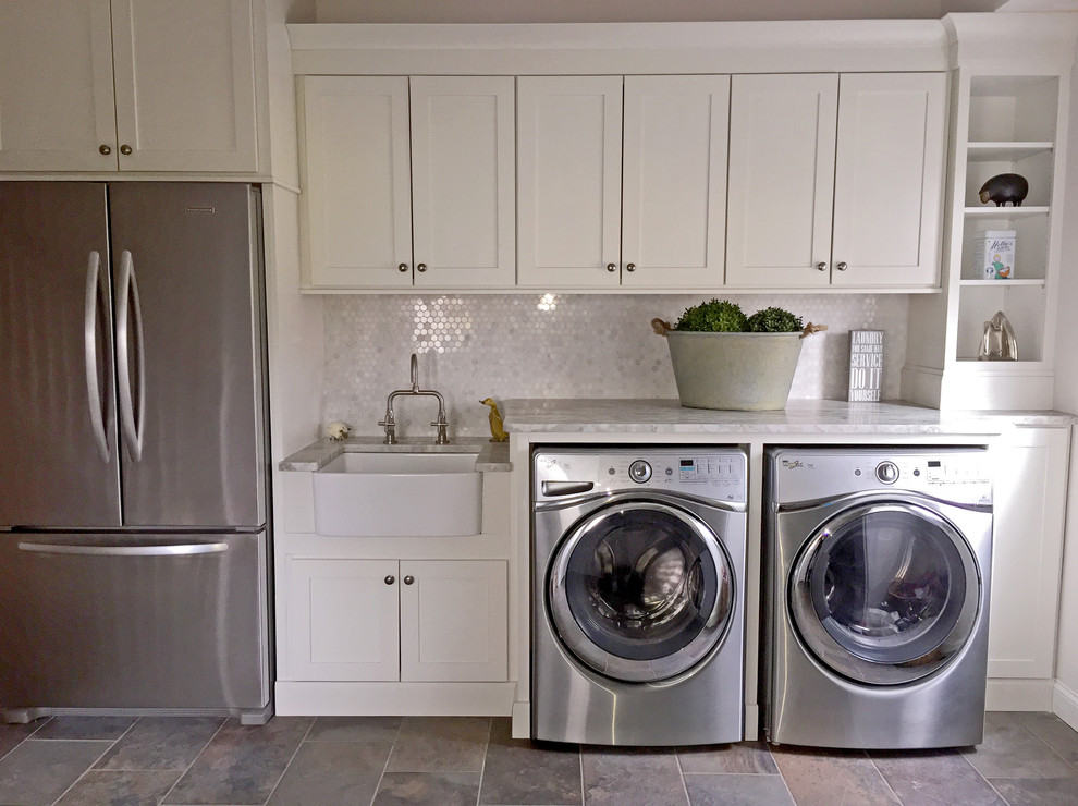 Inspiration for a country laundry room remodel in Philadelphia