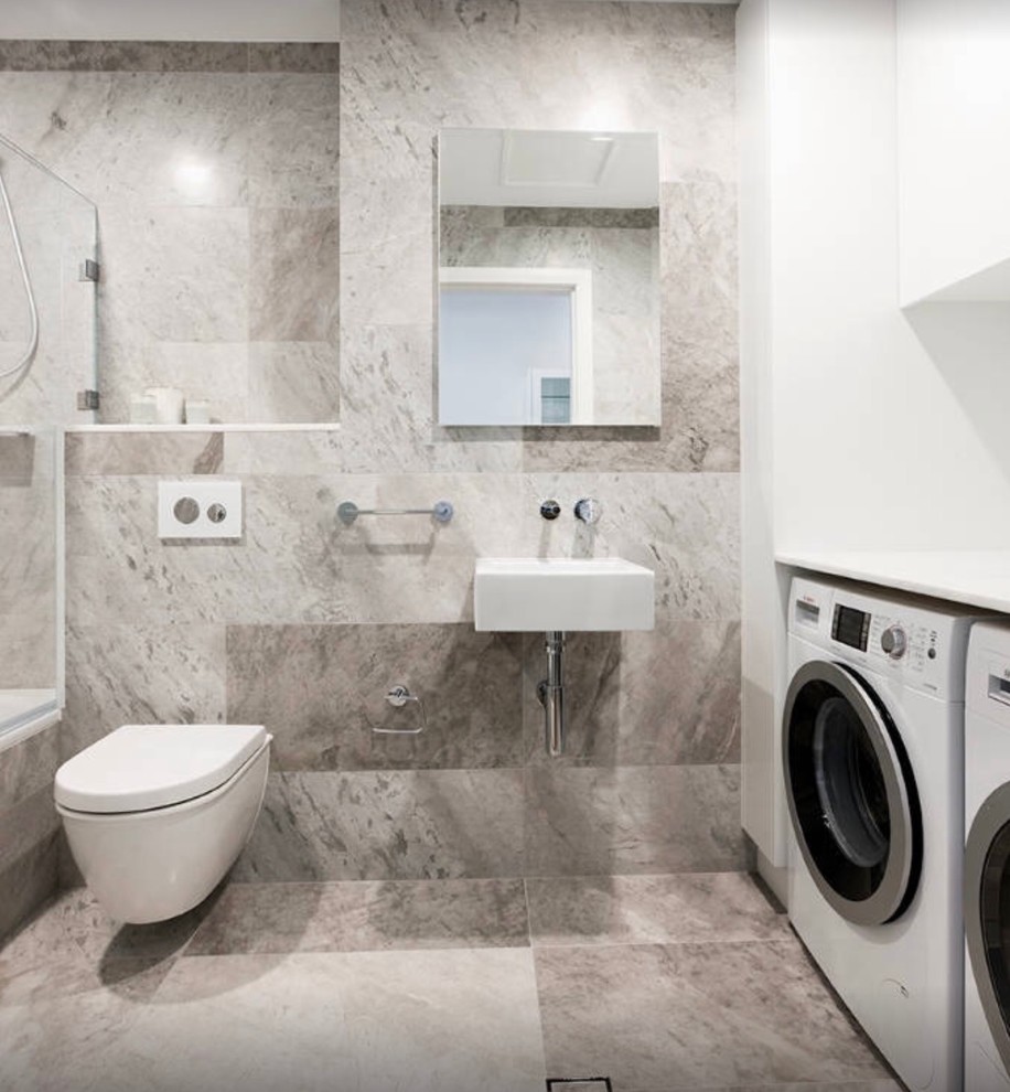Inspiration for a contemporary laundry room remodel in Perth