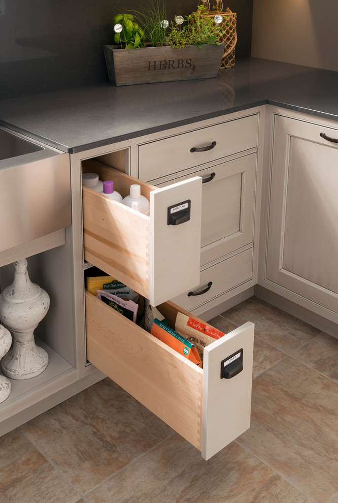 Narrow Storage Drawers Traditional Laundry Room Other by Wood