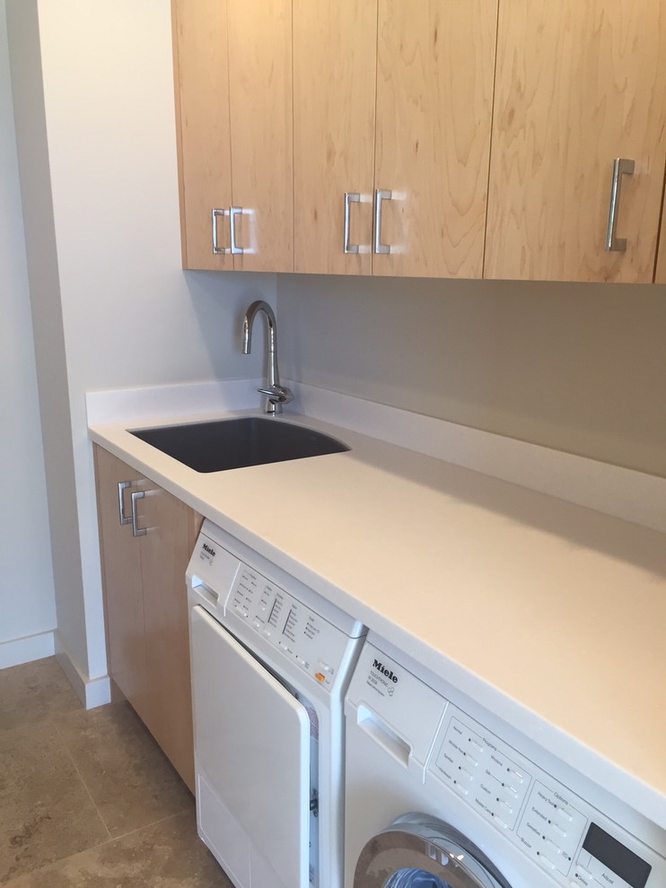 New House Quartz Countertops Contemporary Laundry Room Hawaii