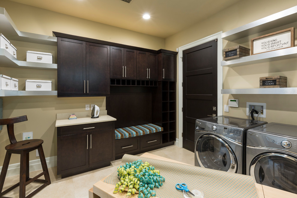 Inspiration for a transitional laundry room remodel in Orlando