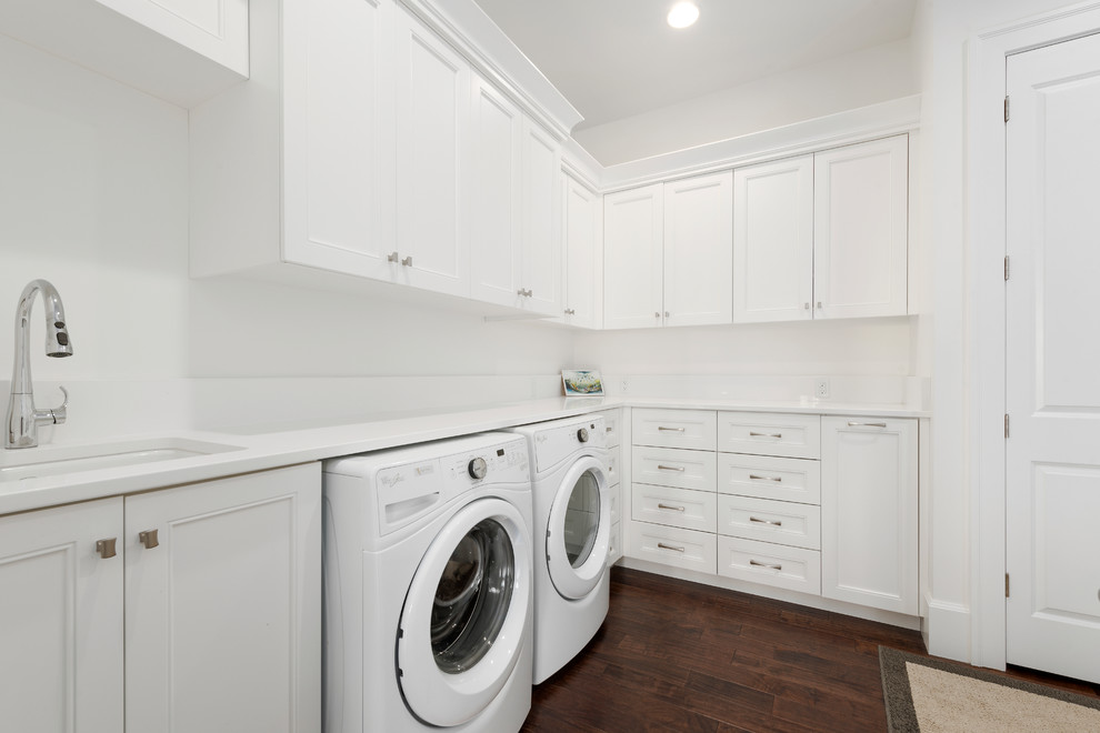 Transitional laundry room photo in Salt Lake City
