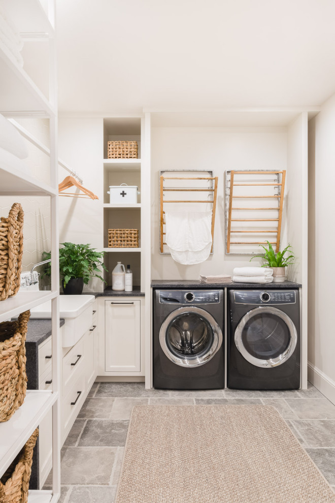 Northern Frost Beach Style Laundry Room Orlando by Brianna
