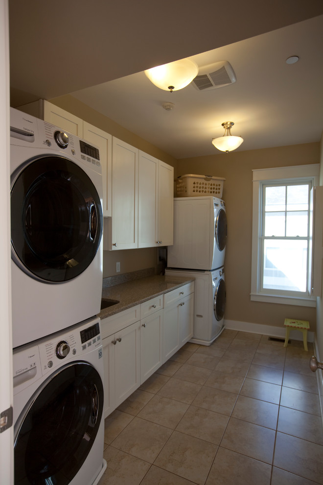 Beach style laundry room photo in Baltimore