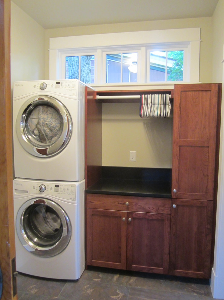 Exempel på en amerikansk tvättstuga, med en tvättpelare