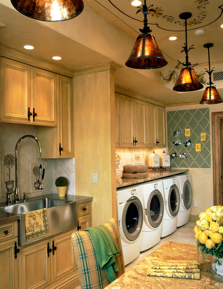 Tuscan laundry room photo in Los Angeles
