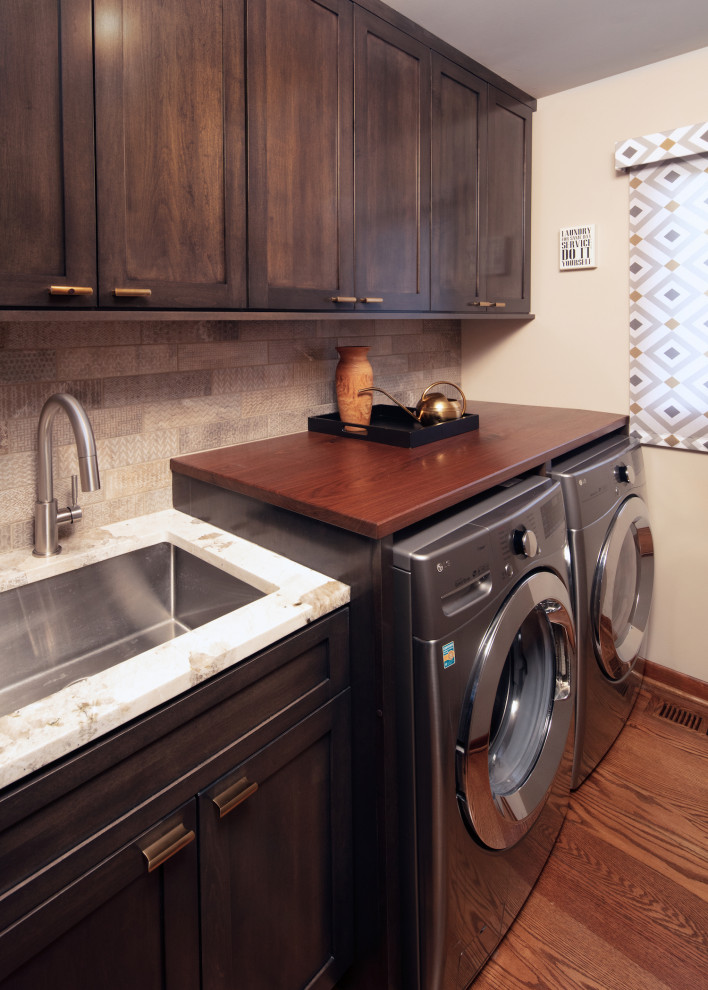 Inspiration for a transitional laundry room remodel in Philadelphia