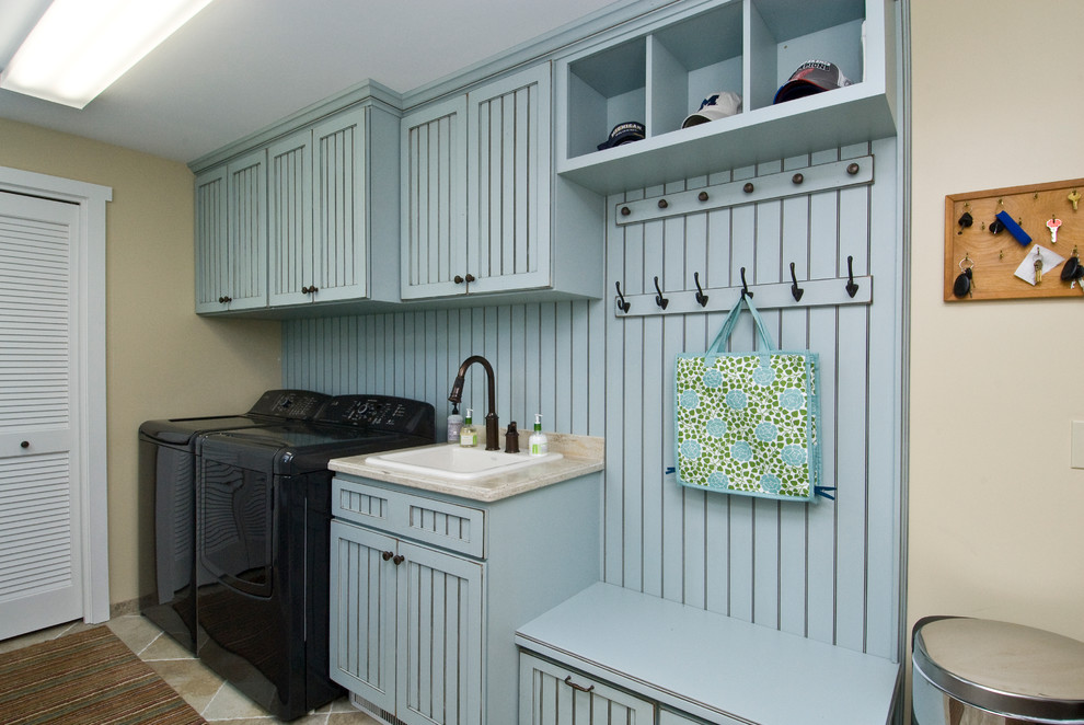 Red White And Blue Traditional Laundry Room Other By Petoskey 