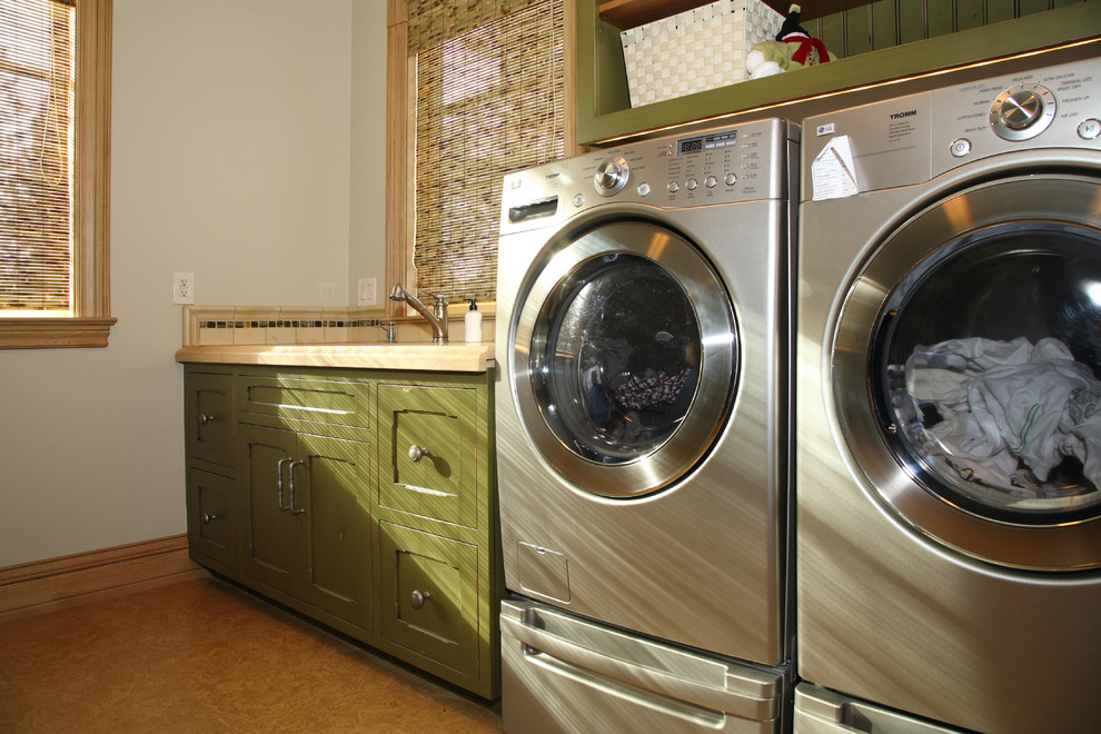 This is an example of a rustic utility room in Seattle.