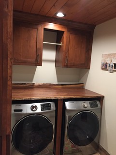 Washer and Dryer Topper, Wooden Countertop For Laundry Room by Picwoodwork