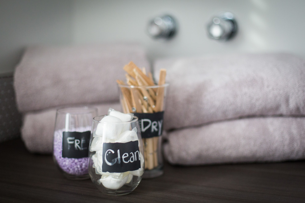 Inspiration för minimalistiska tvättstugor