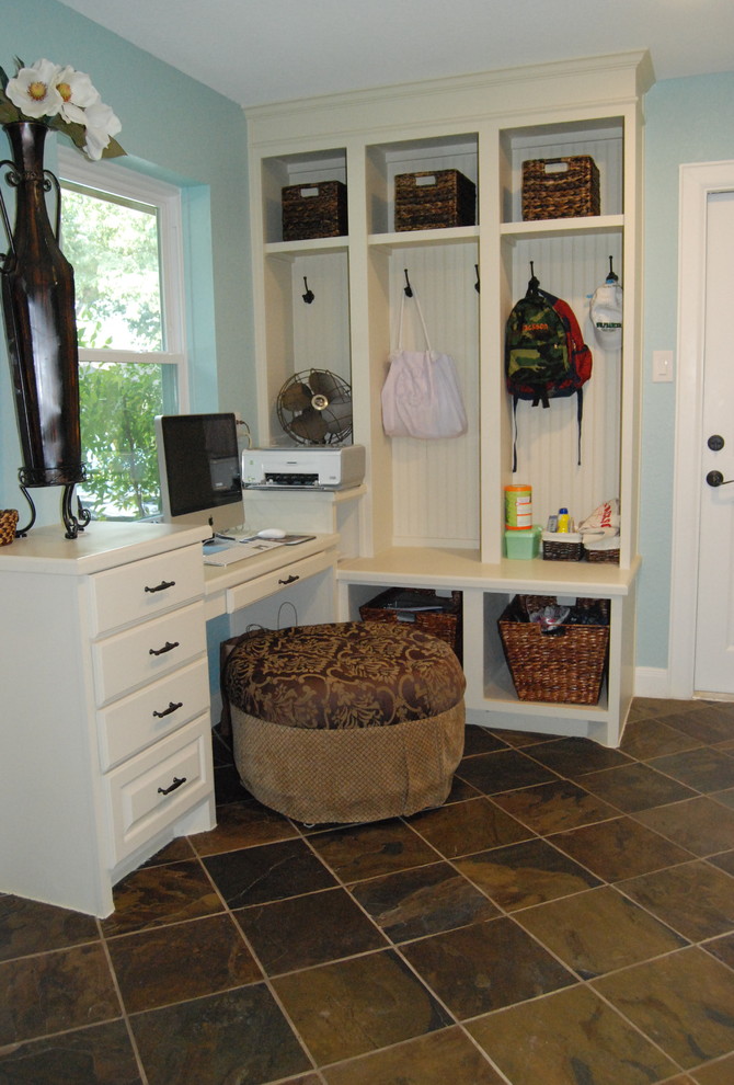 Photo of a bohemian utility room in Houston.