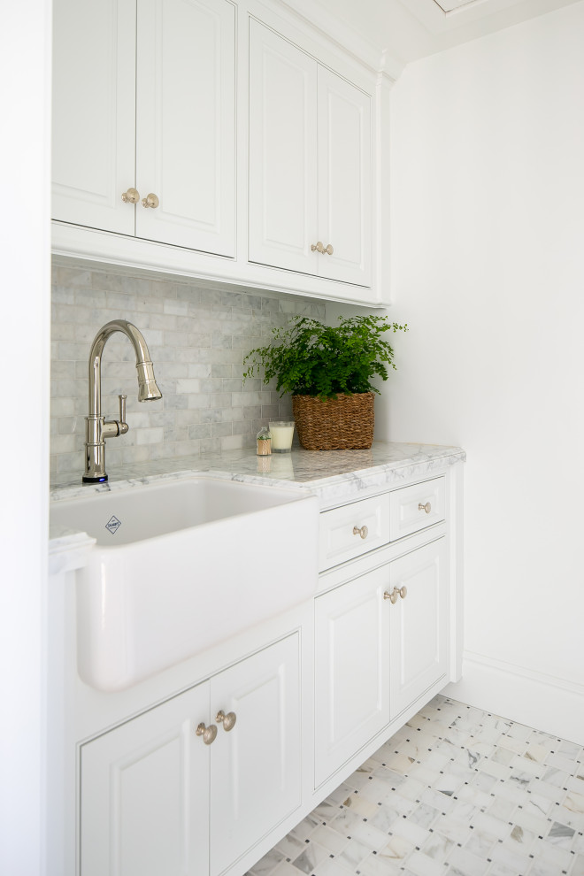 Seaside Charmer Beach Style Laundry Room Orange County by Jodi