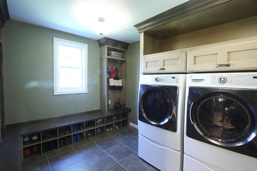 Shoe storage solution | Mudroom - Traditional - Laundry Room - DC Metro ...