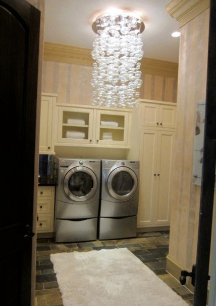 Inspiration for a modern utility room in Houston.