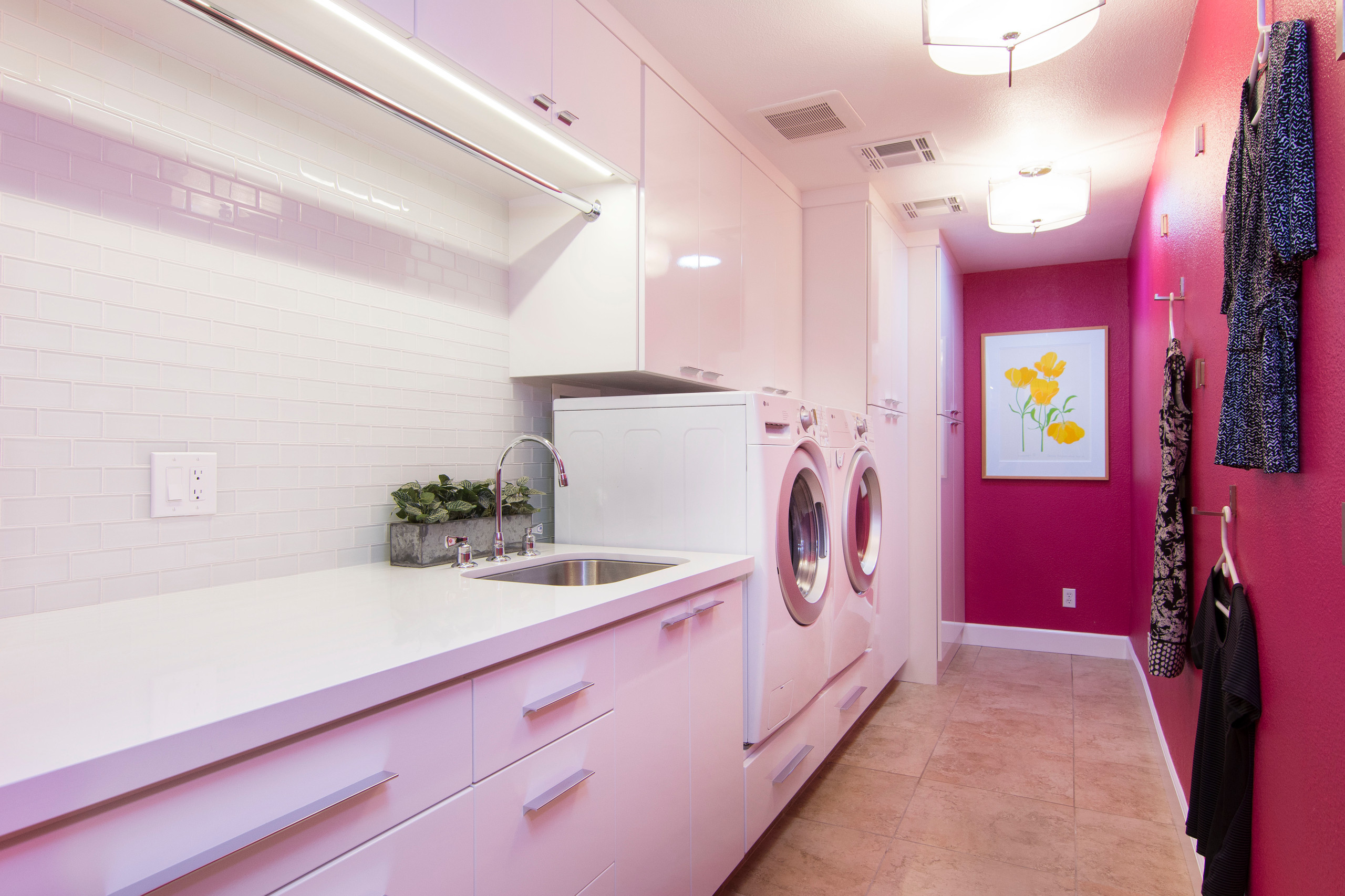 75 Pink Laundry Room Ideas You'll Love - November, 2022 | Houzz