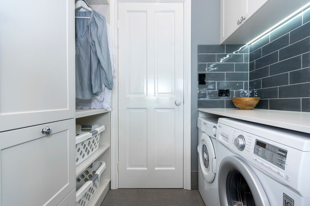 Subway Tile Feature - Contemporary - Utility Room - Perth - by Lux  Interiors | Houzz UK