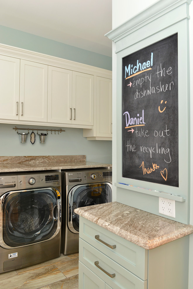 Inspiration for a transitional laundry room remodel in Toronto