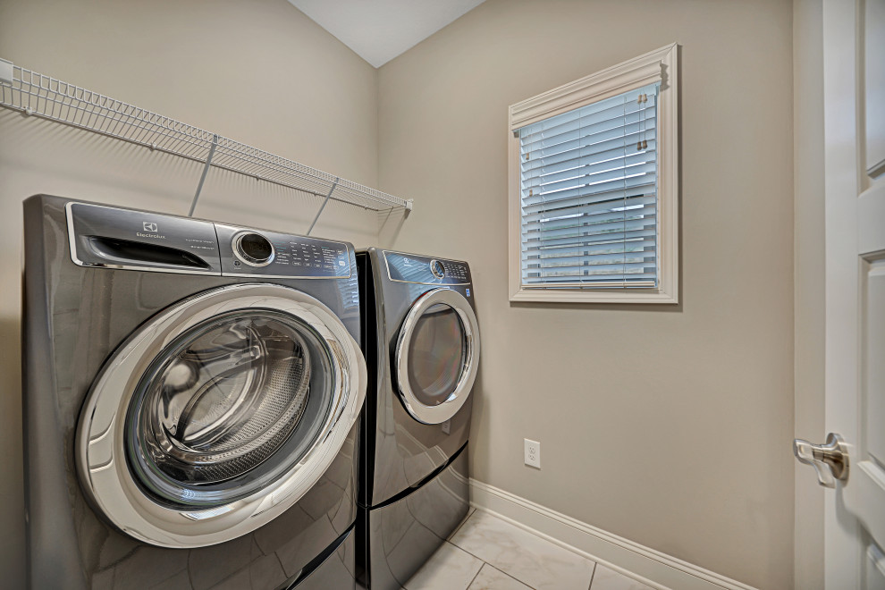 Inspiration for a timeless laundry room remodel in Other