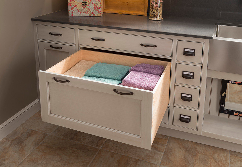 Towel Drawer Transitional Laundry Room Other by WoodMode Fine