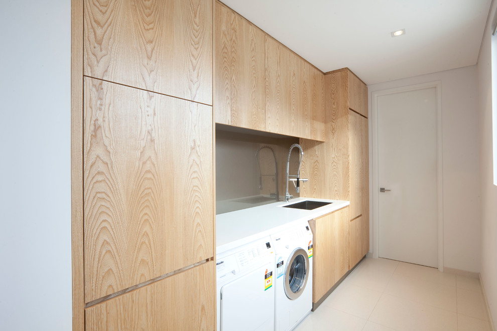 Photo of a contemporary utility room in Perth.