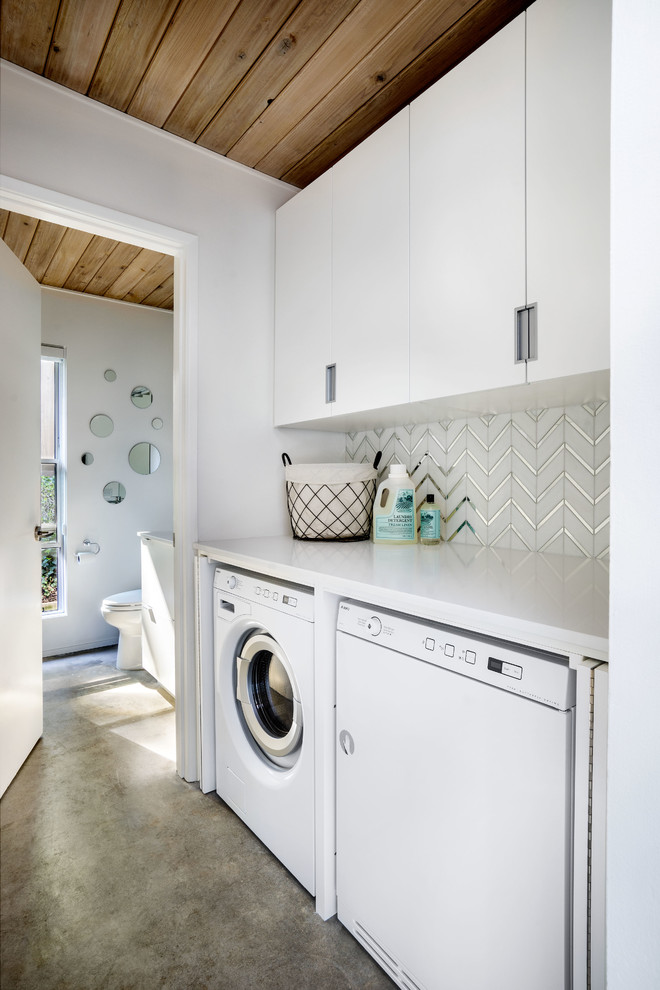 Updating Midcentury Modern Midcentury Laundry Room Portland by