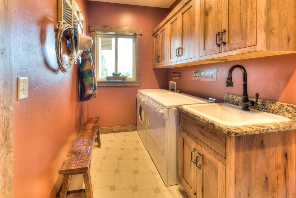 This is an example of a rustic utility room in Other.