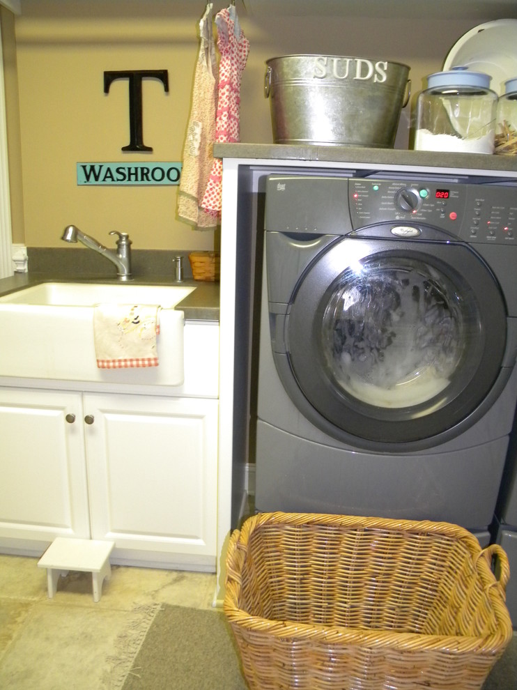 Foto di una lavanderia boho chic