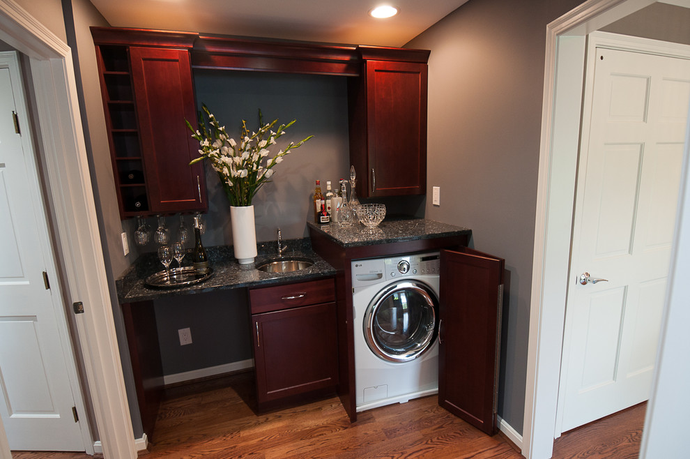 Wet Bar with Laundry Laundry Room Cincinnati by DeVol Design