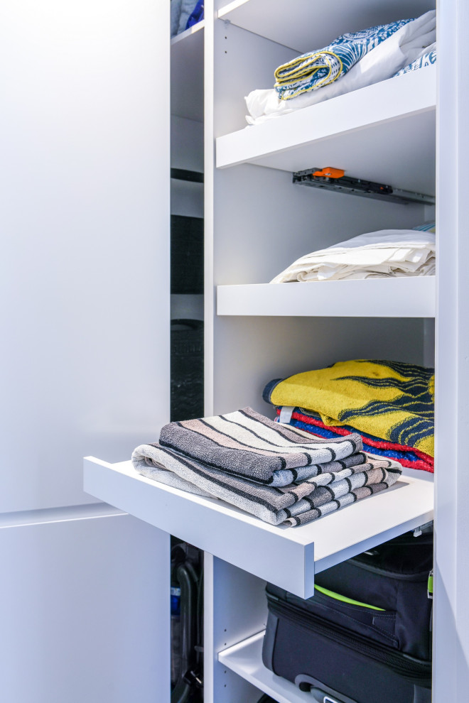 PullOut Linen Cupboard Modern Laundry Room Sydney by Improva